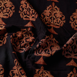 Black - Natural Dyed Cotton Bagh Print Fabric