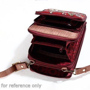 Black - Handpainted Kalamkari Natural Dyed Ghicha Silk Sling Bag