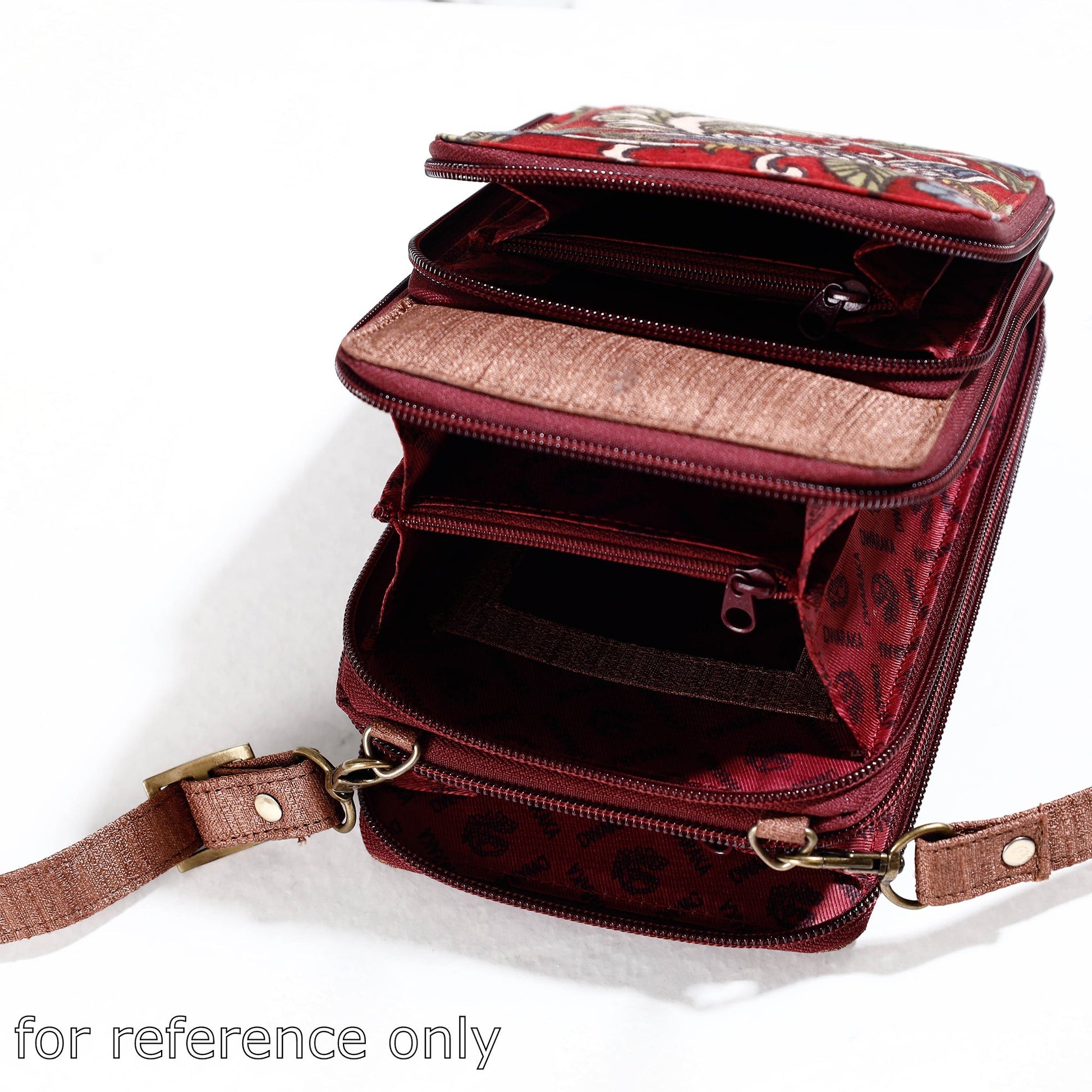 Black - Handpainted Kalamkari Natural Dyed Ghicha Silk Sling Bag