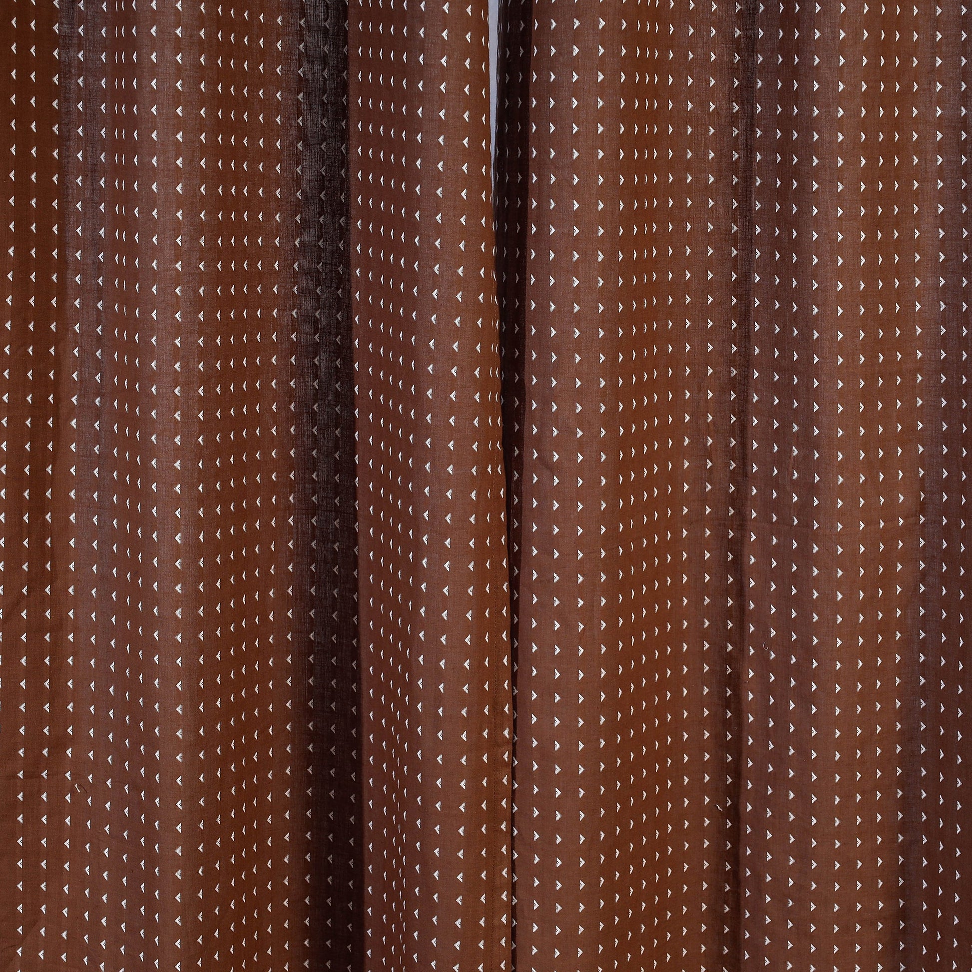 Brown - Jacquard Weave Cotton Door Curtain (7 x 3 Feet) (single piece)
