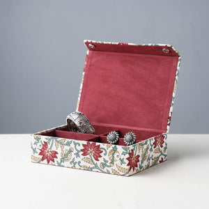 Black - Ajrakh Block Printed Kaftan with Oxidized Earrings & Jewelry Box