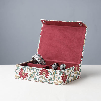 Black - Ajrakh Block Printed Kaftan with Oxidized Earrings & Jewelry Box