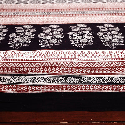 Beige - Bagh Block Printed Cotton Double Bed Cover with Pillow Covers (113 x 93 in)