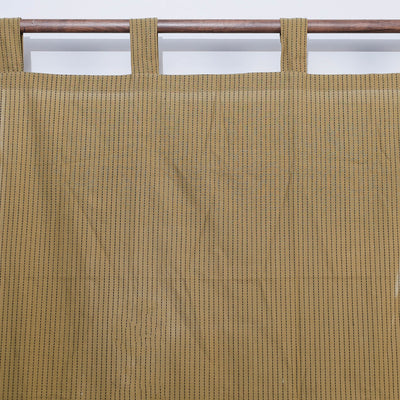 Brown - Jacquard Weave Cotton Window Curtain (5 x 3.5 Feet) (single piece)