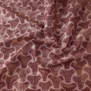 Brown - Jacquard Weave Cotton Batik Print Fabric