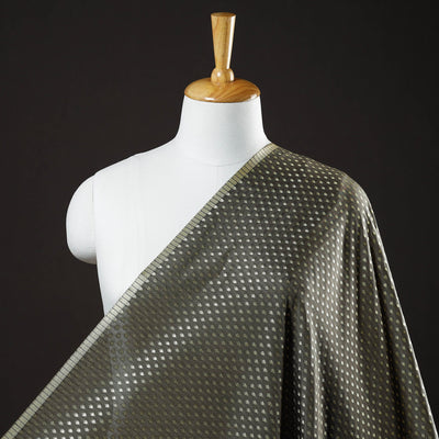 Brown - Banarasi Jacquard Brocade Viscose Silk Fabric
