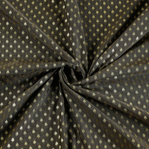 Brown - Banarasi Jacquard Brocade Viscose Silk Fabric