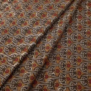 Brown - Dabu Bagru Block Print Cotton Fabric