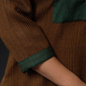 Brown - Kumaun Handwoven Straight Merino Woolen Kurta