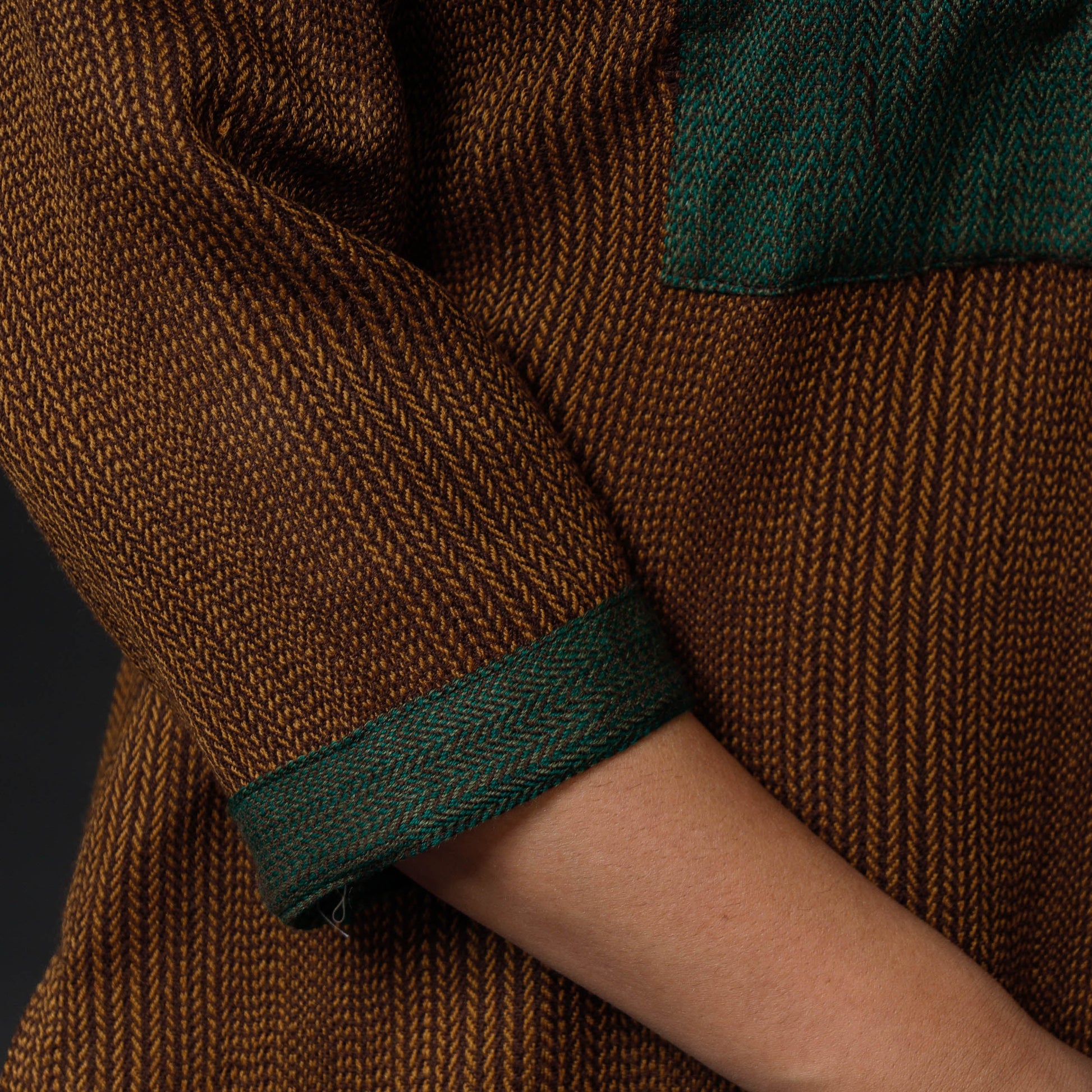 Brown - Kumaun Handwoven Straight Merino Woolen Kurta