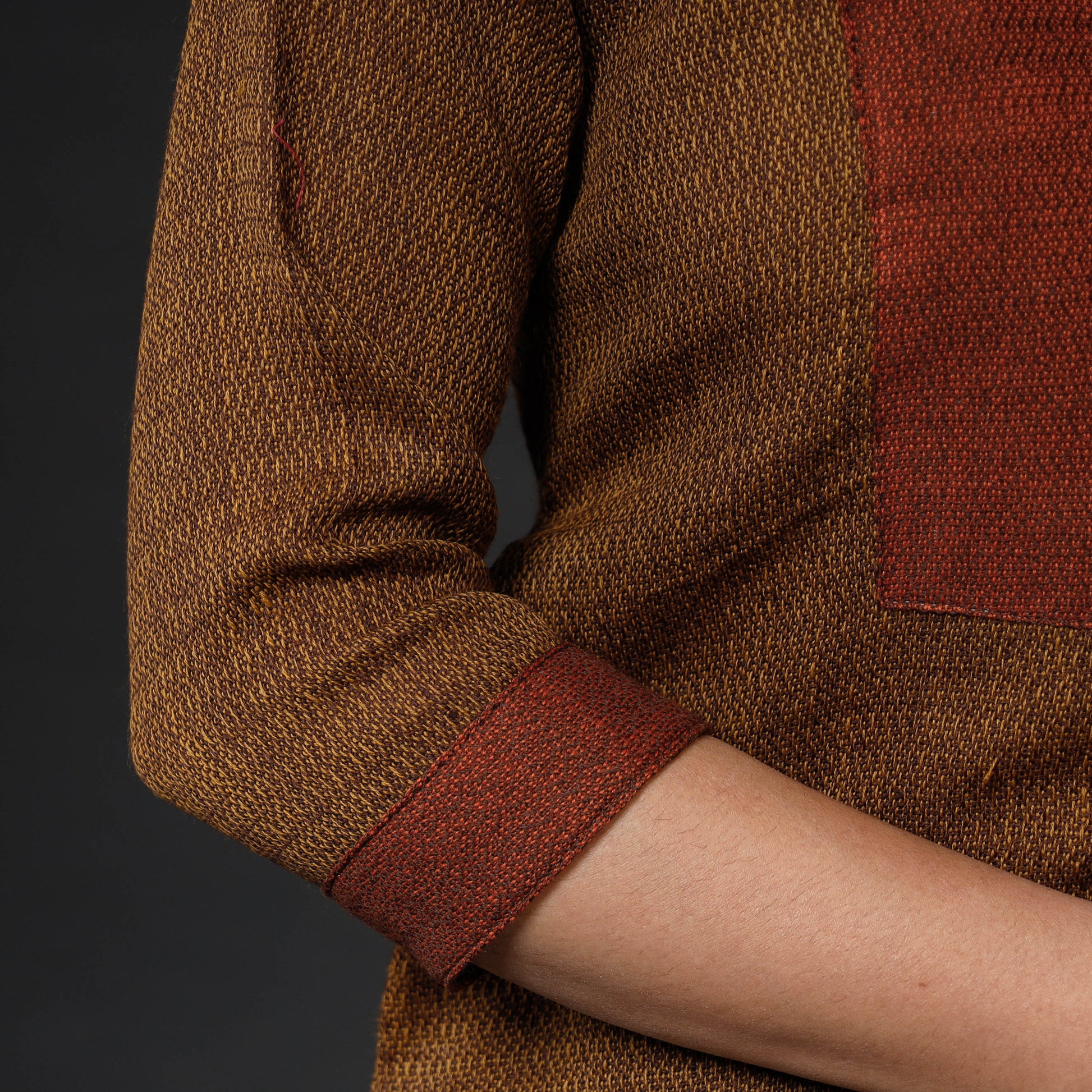Brown - Kumaun Handwoven Straight Merino Woolen Kurta
