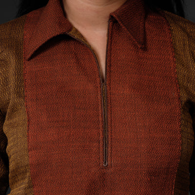 Brown - Kumaun Handwoven Straight Merino Woolen Kurta
