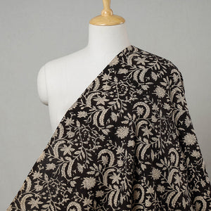 Black - Bagru Block Print Cotton Fabric 06