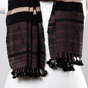 Brown - Ajrakh Prints Kutch Bhujodi Kala Cotton Handwoven Stole