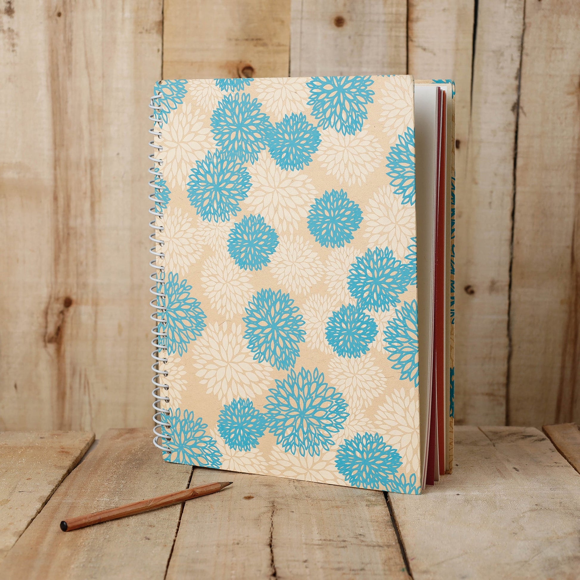 Beige - Sukriti Handmade Classic Spiral Notebook (Large)
