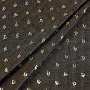Brown - Banarasi Meena Jacquard Brocade Viscose Silk Fabric