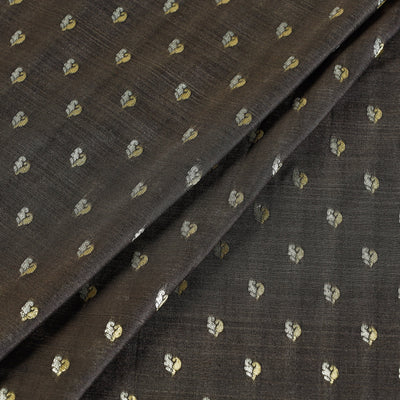 Brown - Banarasi Meena Jacquard Brocade Viscose Silk Fabric