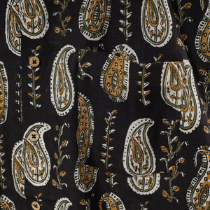 Black - Bagru Dabu Block Printed Cotton Men Full Sleeve Shirt