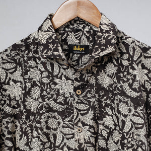 Black - Bagru Dabu Block Printed Cotton Men Full Sleeve Shirt