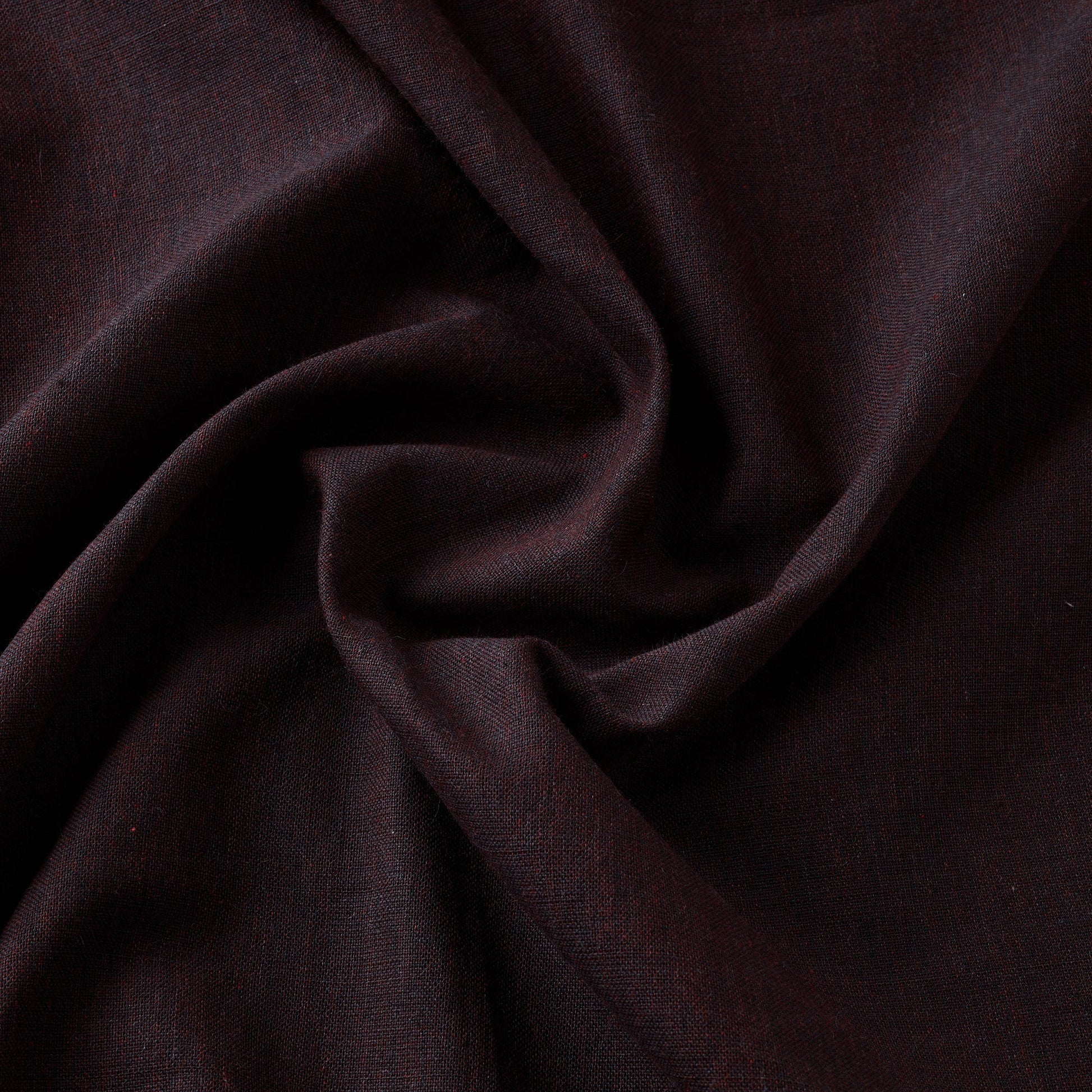 Black - Prewashed Fine Cotton Handloom Fabric