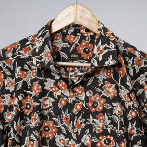 Black - Bagru Block Printed Cotton Men Full Sleeve Shirt