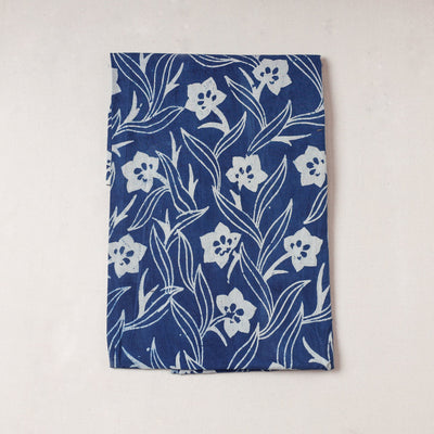 Blue - Bindaas Block Printing Natural Dyed Cotton Precut Fabric