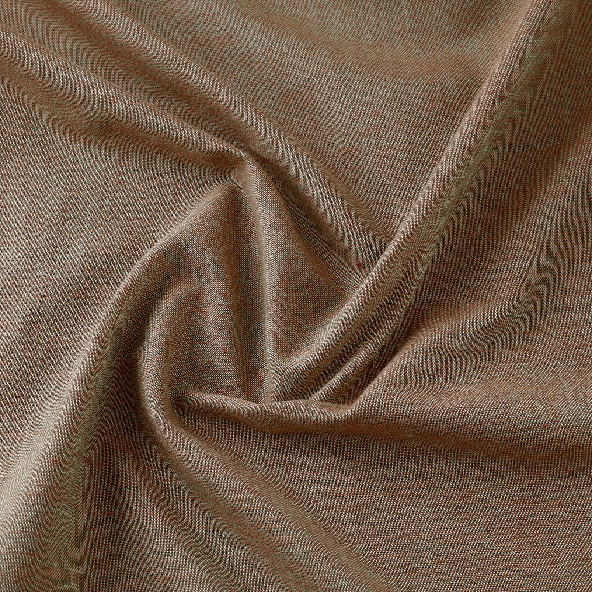 Brown - Prewashed Fine Cotton Handloom Fabric