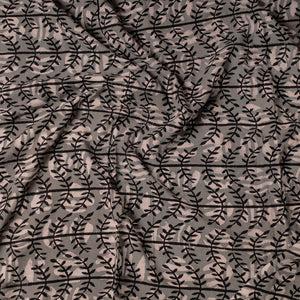 Brown - Bindaas Block Printing Natural Dyed Cotton Precut Fabric (2.15 meter)