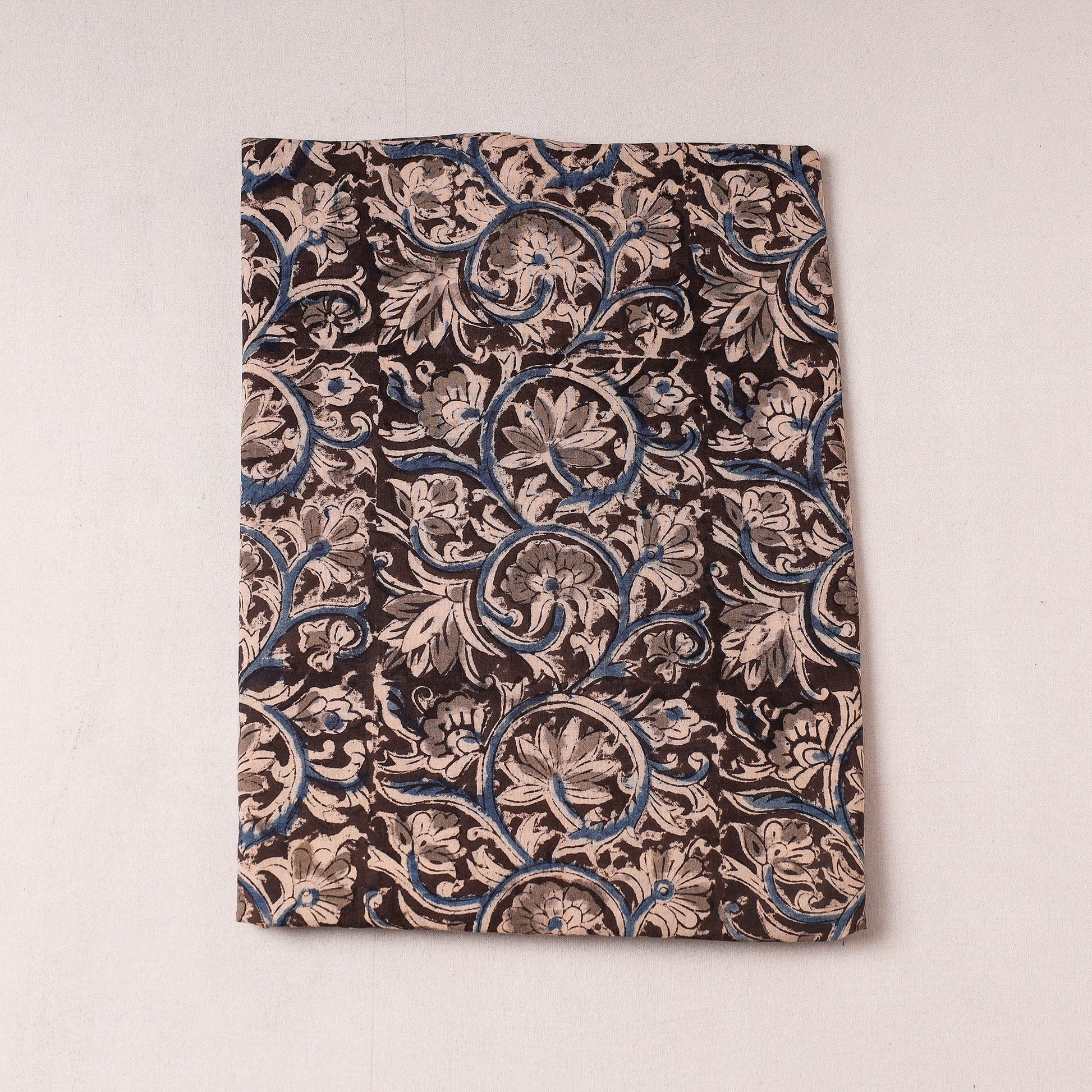 Brown - Kalamkari Block Printing Cotton Precut Fabric