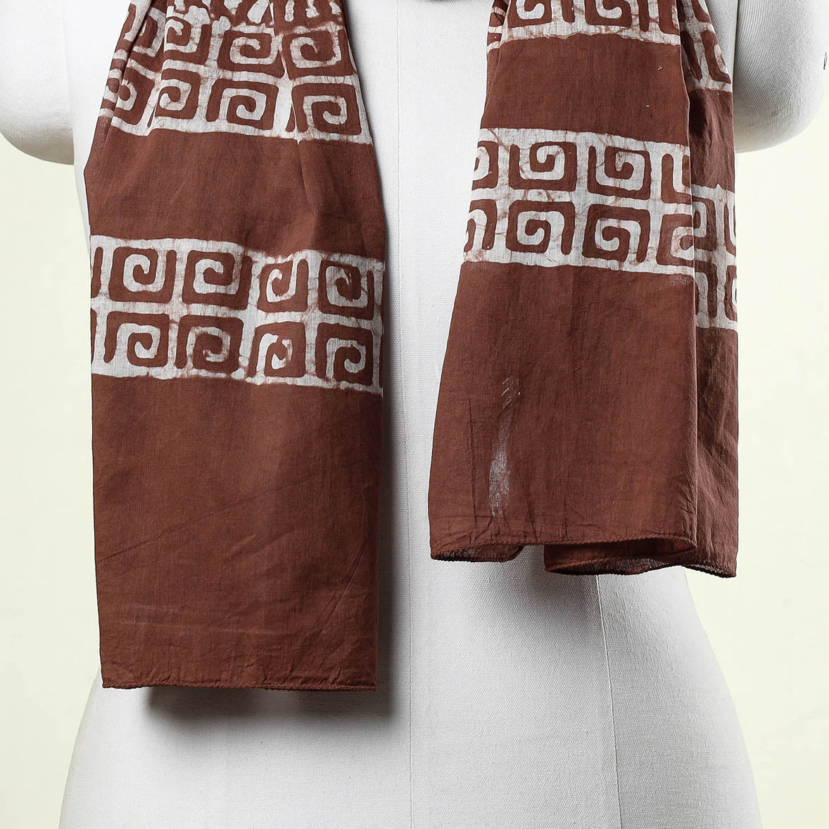 Brown - Hand Batik Printed Cotton Stole