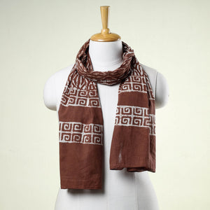 Brown - Hand Batik Printed Cotton Stole