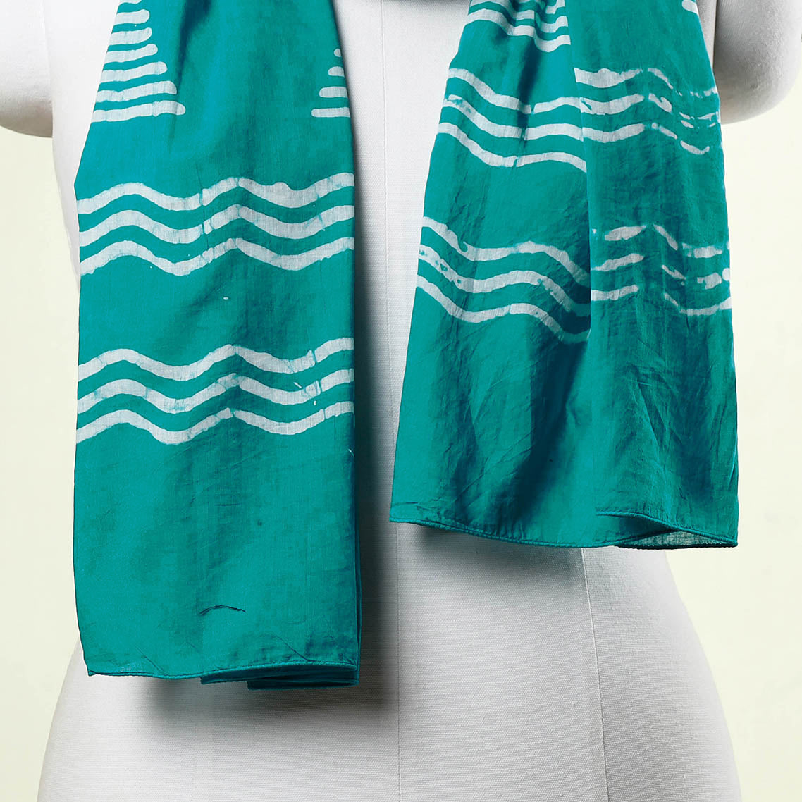 Blue - Hand Batik Printed Cotton Stole