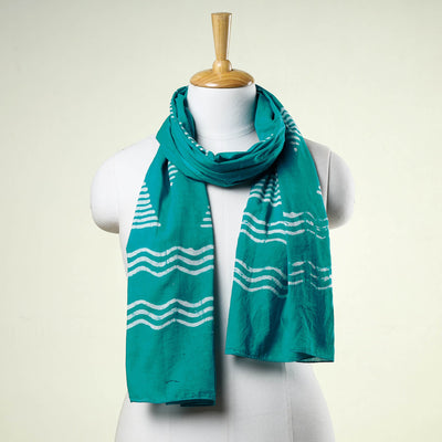 Blue - Hand Batik Printed Cotton Stole