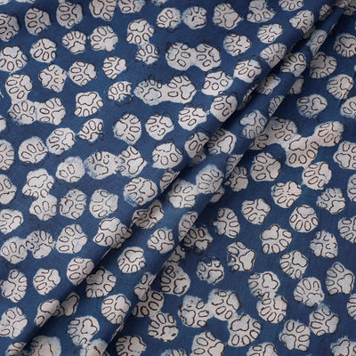 Blue - Bindaas Hand Block Print Cotton Natural Dyed Fabric