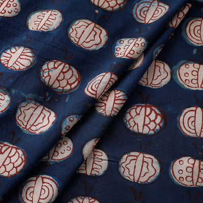 Blue - Bindaas Hand Block Printed Cotton Fabric