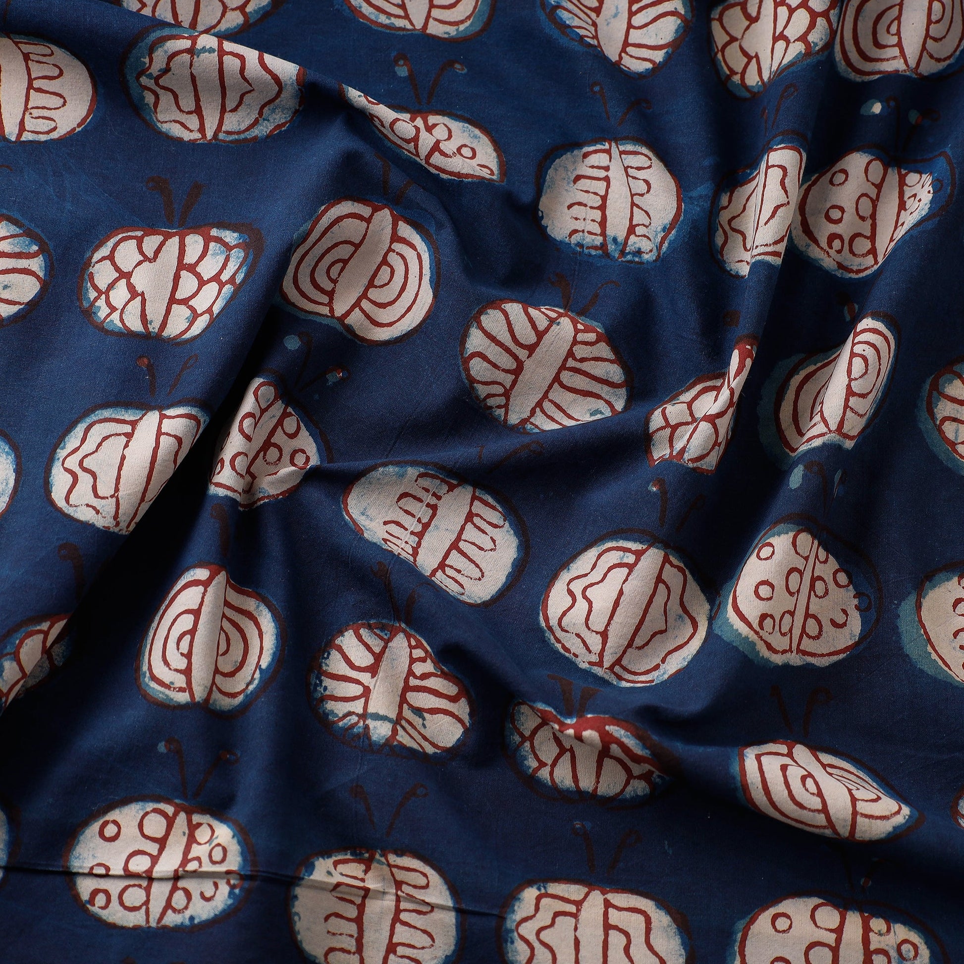 Blue - Bindaas Hand Block Printed Cotton Fabric