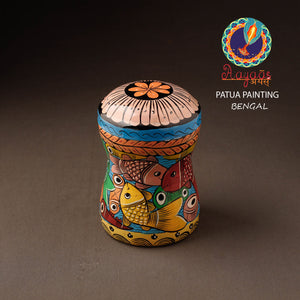 Bengal Patua Handpainted Stainless Steel Multi Utility Canister 39