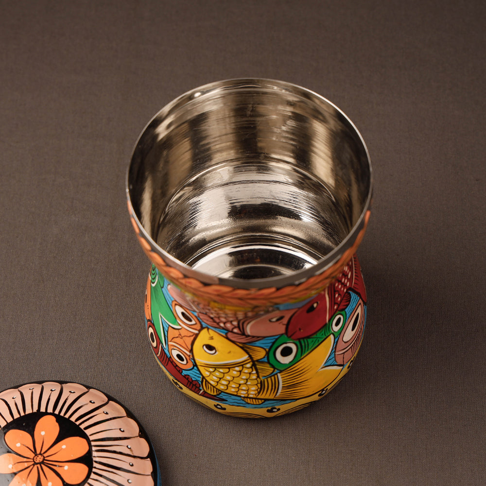 Bengal Patua Handpainted Stainless Steel Multi Utility Canister 39