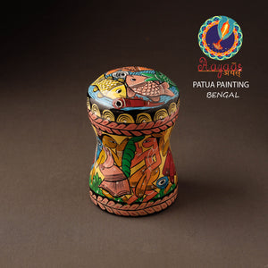 Bengal Patua Handpainted Stainless Steel Multi Utility Canister 39
