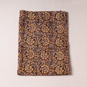 Brown - Kalamkari Block Printing Cotton Precut Fabric (1.6 meter)