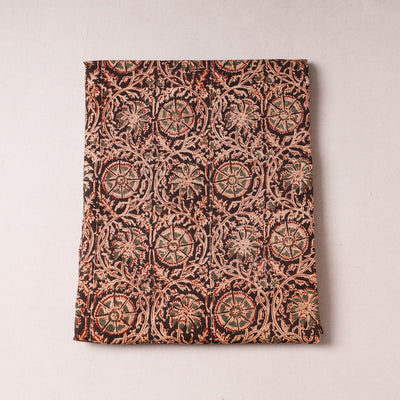 Brown - Kalamkari Block Printing Cotton Precut Fabric (1.8 meter)