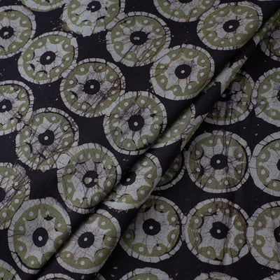 Black - Hand Printed Cotton Batik Fabric