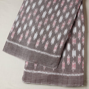Brown - Maniabandha Ikat Weave Handloom Cotton Fabric