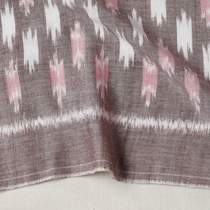 Brown - Maniabandha Ikat Weave Handloom Cotton Fabric