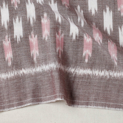 Brown - Maniabandha Ikat Weave Handloom Cotton Fabric