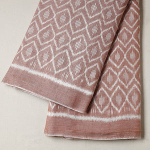 Brown - Maniabandha Ikat Weave Handloom Cotton Fabric