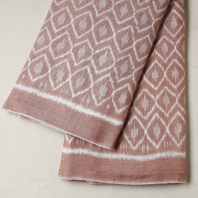 Brown - Maniabandha Ikat Weave Handloom Cotton Fabric