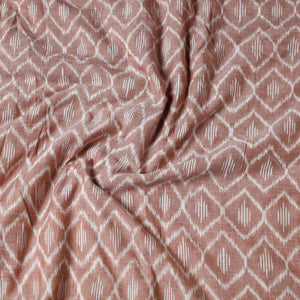 Brown - Maniabandha Ikat Weave Handloom Cotton Fabric