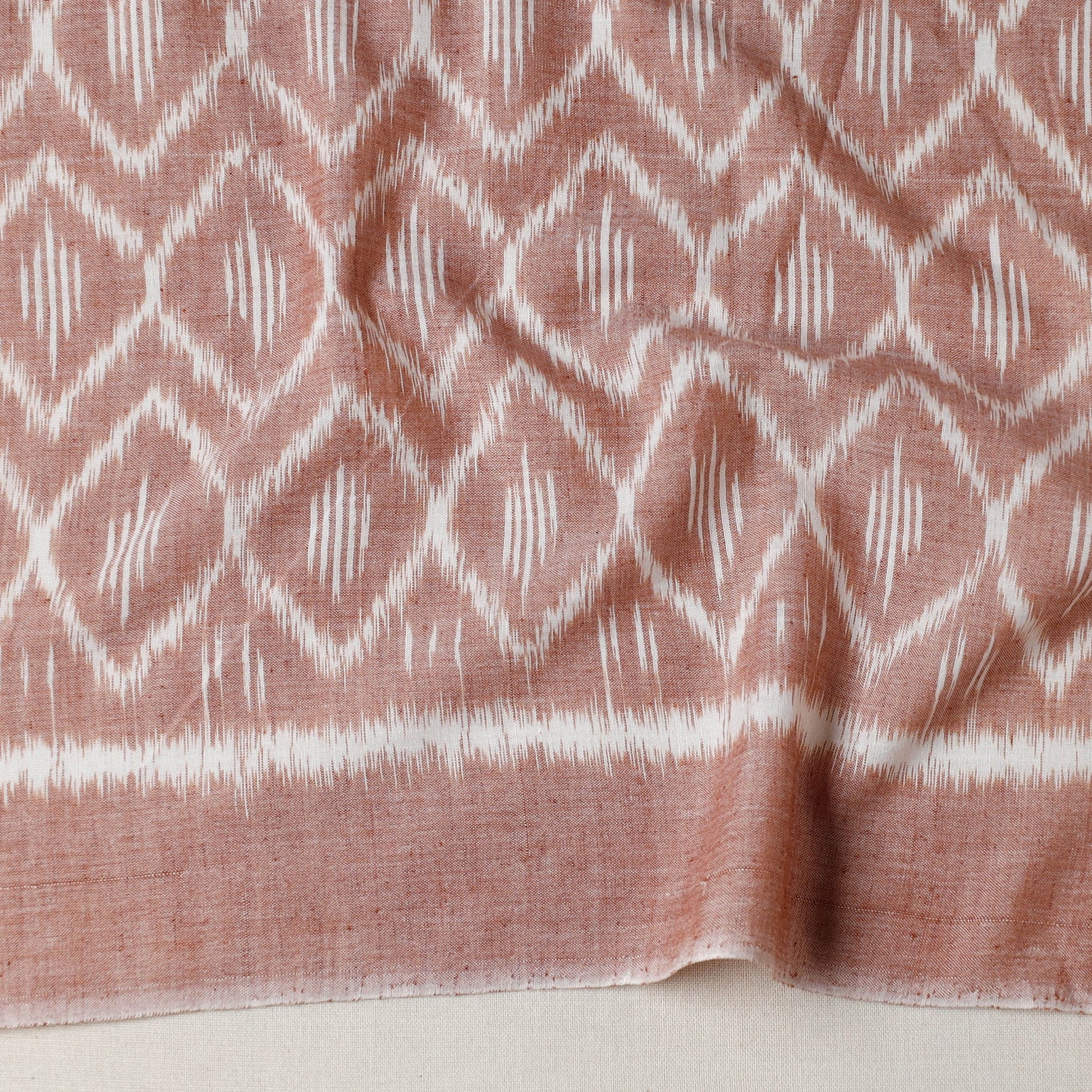 Brown - Maniabandha Ikat Weave Handloom Cotton Fabric