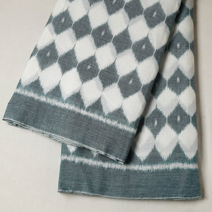 Green - Maniabandha Ikat Weave Handloom Cotton Fabric